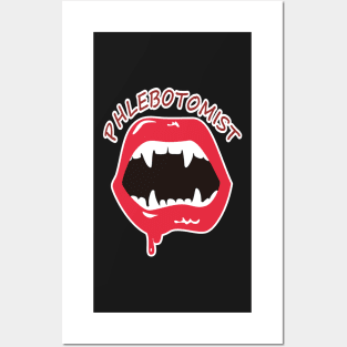 Phlebotomist blood nurse vampire Posters and Art